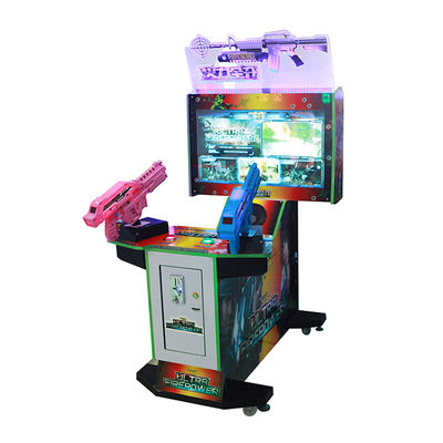 22 μηχανές Arcade πυροβολισμού οθόνης ίντσας, υπερβολική δύναμη πυρός Arcade με το ρόδινο πυροβόλο όπλο