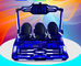 Ακρυλική μηχανή VR Arcade, 3 έδρα καθισμάτων 9d Vr με τα ισχυρά πηδάλια