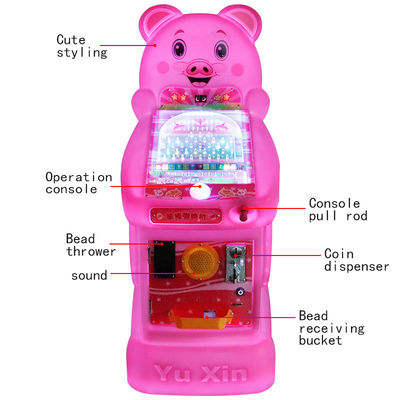 19mm Παιχνιδιαστικό Pig Pinball Machine Διασκέδαση γεμάτη διασκέδαση Πολυχρωματικό παιχνίδι δοκιμής δεξιοτήτων για παιδιά